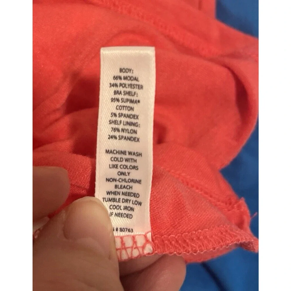 Lot of 2 Victoria Secret Bra Top Babydoll Tanks Pink and Blue S Coquette Sporty - Picture 6 of 9